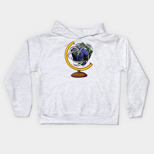 Globe Cube - Rubik's Cube Inspired Design for people who know How to Solve a Rubik's Cube Kids Hoodie by Cool Cube Merch